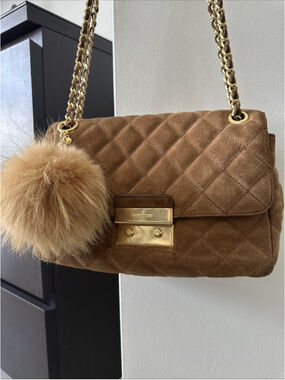 michael kors handbag crossbody used brown
